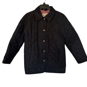 Eddie Bauer Women’s Black Quilted Snap Button Jacket